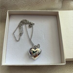 Silver Heart Pendant Necklace